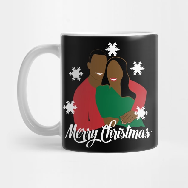 African American Couple Black Love Christmas by blackartmattersshop